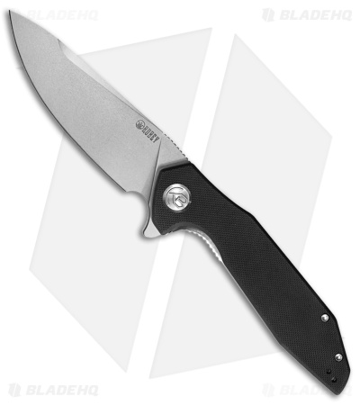 Kubey Nova Liner Lock Knife Black G-10 (3.75" Stonewash) KU117A