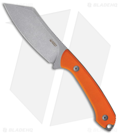 Kubey Perses Outdoor Survival Fixed Blade Knife Orange G-10 (4.1" Bead Blast)