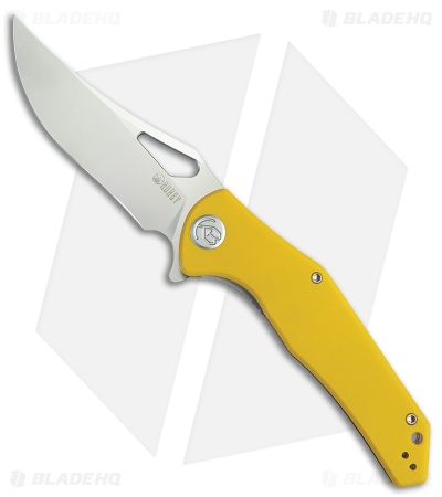 Kubey Phemius Liner Lock Knife Yellow G-10 (3.7" Sandblast) KU149G