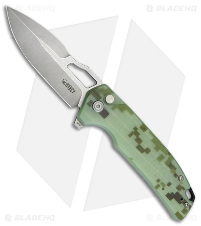 Kubey RDF Button Lock Knife Camo G-10 (3.11