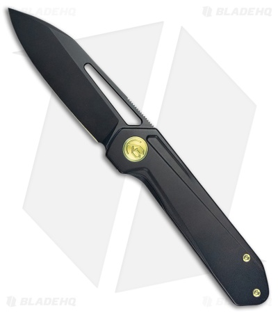 Kubey Royal Frame Lock Knife Blackout Titanium (2.9" Black) KB321O