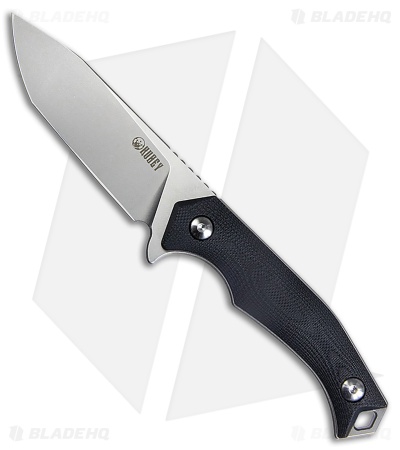 Kubey Swordfish Fixed Blade Knife Black G-10 (3.2" Bead Blast) KU184D