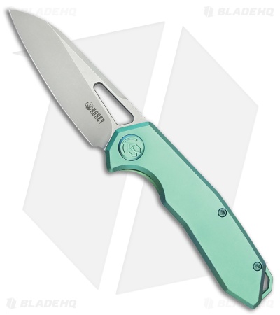 Kubey Vagrant Liner Lock Knife Jade Green Titanium M390