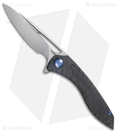 Kubey Veloce Frame Lock Knife Flamed Titanium (3.94" Bead Blast) KB171I