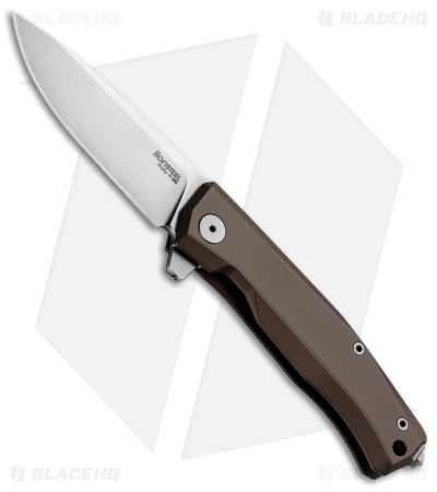 LionSteel Myto Flipper Frame Lock Knife M390 Steel Brown Aluminum (3.3" SW)