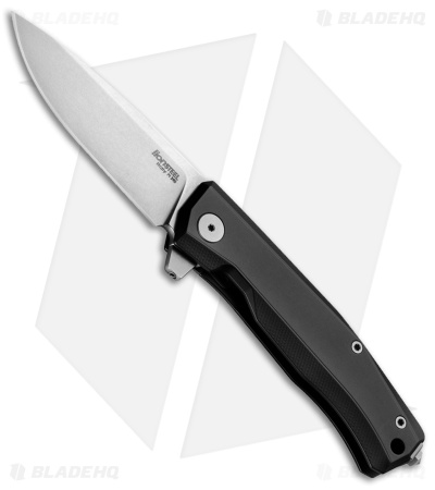 LionSteel Myto Frame Lock M390 Steel Black Aluminum (3.3" Satin)