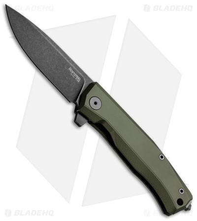 LionSteel Myto Frame Lock Knife M390 Steel Green Aluminum (3.3" Black SW)