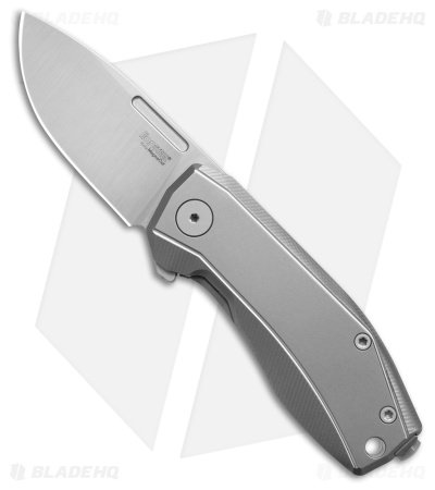 LionSteel Nano MagnaCut Frame Lock Knife Gray Titanium (2.75" Satin)