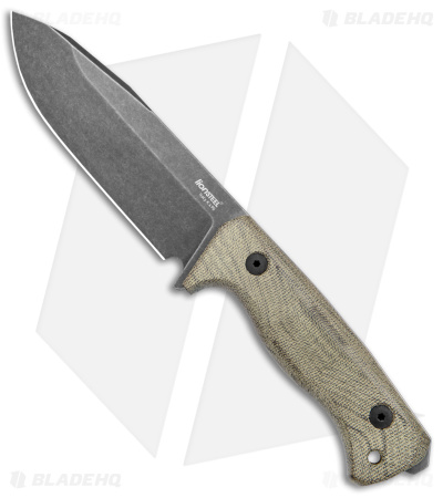 LionSteel T6 Hunting Fixed Blade Knife Green Micarta (6