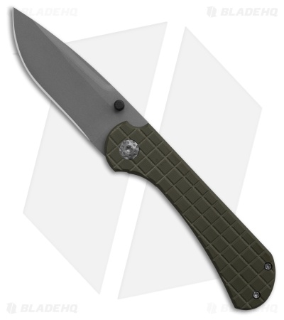Luma Blades Custom Kovert MC Liner Lock Knife OD Green Frag G-10 (3