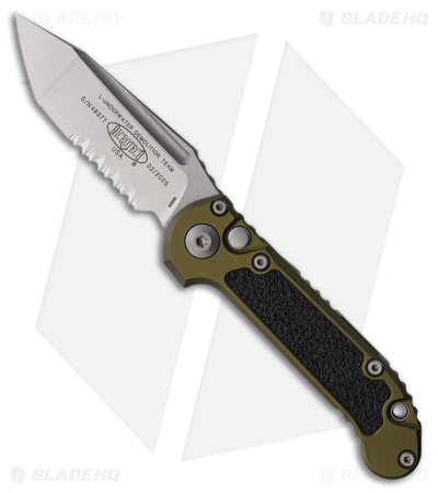 Microtech LUDT Gen III S/E Automatic Knife OD Green Aluminum (3.5" SW Serr)