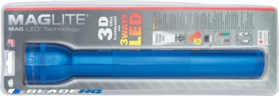 Mag-Lite LED Flashlight 3 D-Cell Blue Aluminum (168 Lumens)