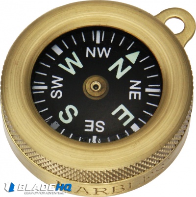 Marbles Pocket Compass Gold/Black Brass (MR1147)
