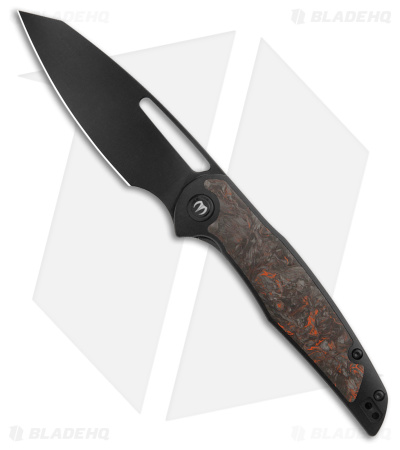 Mallery Designs Phorus V2 PVD Titanium Orange Dark Matter Inlay (3.5" PVD)