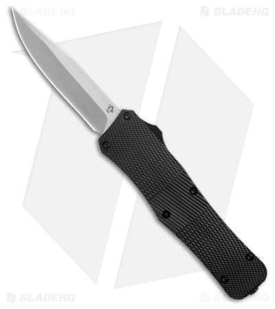 Mantis Auto OTF Knife Drop Point Black Aluminum (3.2" Satin)
