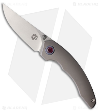 Maxace Yu Framelock Gray Titanium (3.00 Stonewash and Satin)