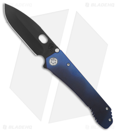 Medford 187DP Frame Lock Knife Blue Titanium (4.25" Black PVD) MKT
