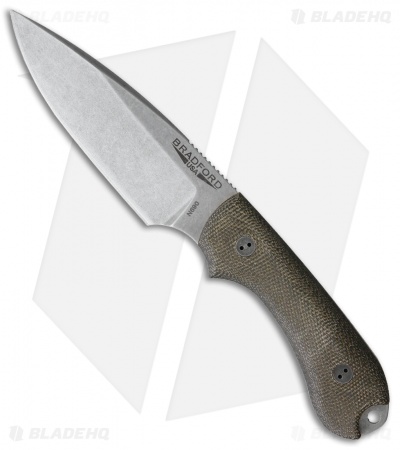 Bradford Guardian 3 3D Fixed Blade Knife OD Green Micarta (3.5