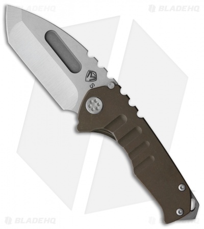 Medford Praetorian Genesis T Tanto Frame Lock Knife Bronze Ti (3.4" Satin S35VN)