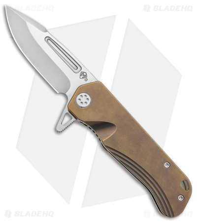 Medford Proxima Frame Lock Flipper Knife Bronze Ti (4" Stonewash)