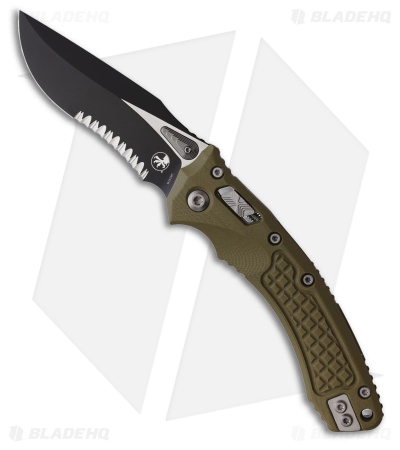 Microtech Amphibian Ram-Lok Knife Frag OD Green G-10 (3.9" Black Serr)