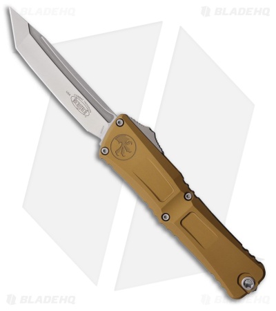 Microtech Combat Troodon T/E Gen III OTF Automatic Knife Tan Aluminum (4" SW)