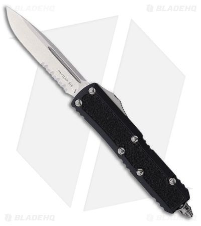 Microtech Daytona S/E OTF Automatic Knife Black Aluminum (3" Stonewash Serr)