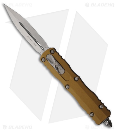 Microtech Dirac D/E OTF Automatic Knife Tan Aluminum (2.9" Stonewash)