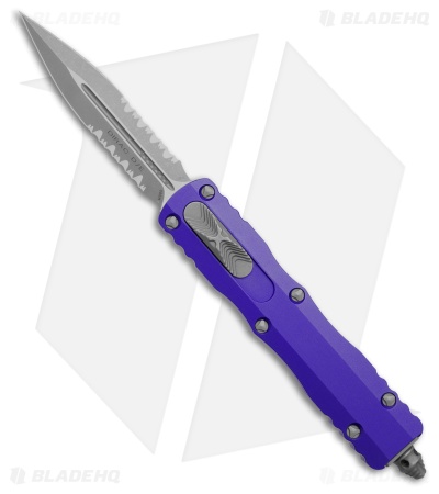 Microtech Dirac D/E OTF Automatic Knife Purple Aluminum (2.8" Apoc Serr)
