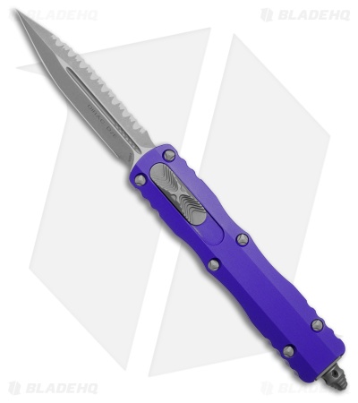 Microtech Dirac D/E OTF Automatic Knife Purple Aluminum (2.8" Apoc Full Serr)