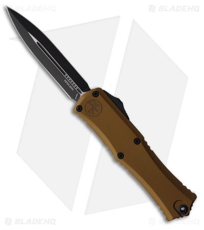 Microtech Hera II Mini D/E OTF 30th Anniversary Knife Tan Al (2.9" Black)