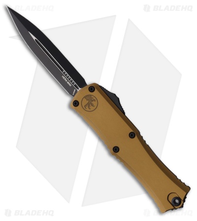 Microtech Hera II Mini D/E OTF Automatic Knife Tan Aluminum (2.9" Black)