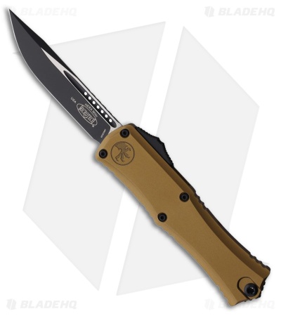 Microtech Hera II Mini S/E OTF 30th Anniversary Knife Tan Aluminum (2.9" Black)
