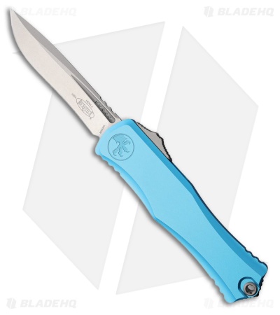 Microtech Hera II S/E Recurve OTF Automatic Knife Turquoise Aluminum (4" SW)