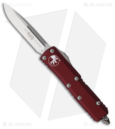 Microtech UTX-85 S/E OTF Automatic Knife Merlot Red Aluminum (3.1" Satin)