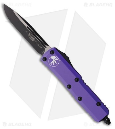Microtech UTX-85 S/E OTF Automatic Knife Purple Aluminum (3.1" Two-Tone)