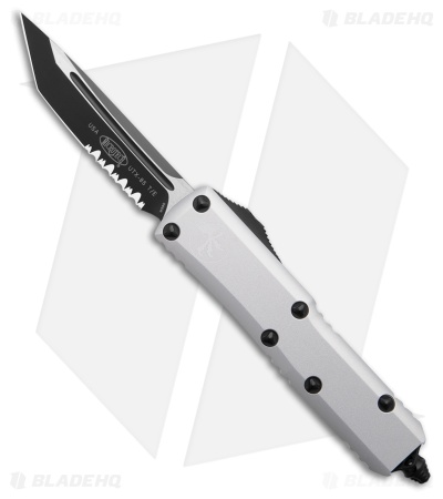 Microtech UTX-85 T/E OTF Automatic Knife Natural Clear Al (3.1" Black Serr)