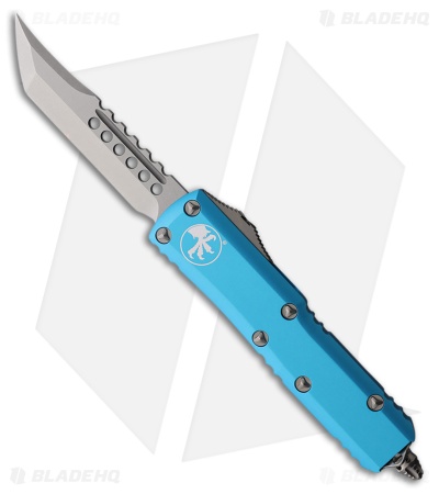 Microtech UTX-85 Hellhound OTF Automatic Knife Turquoise Aluminum (3.1" SW)