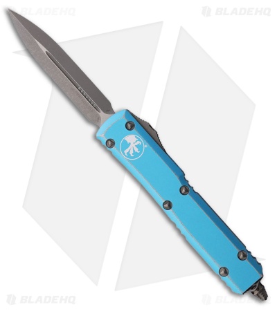 Microtech UTX-85 D/E OTF Automatic Knife Distressed Turquoise Al (3.1" Apoc)