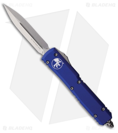 Microtech Ultratech D/E OTF Automatic Knife Navy Blue Aluminum (3.4" Satin)
