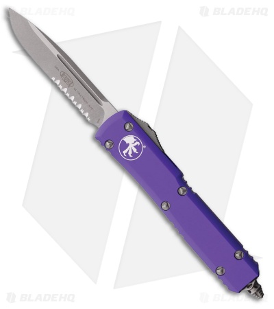Microtech Ultratech S/E OTF Automatic Knife Purple Al (3.4" Apocalyptic Serr)