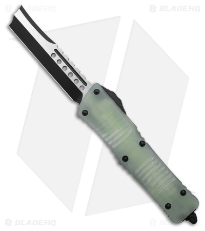 Microtech Combat Troodon Hellhound Razor OTF Knife Black (4" Stonewash)