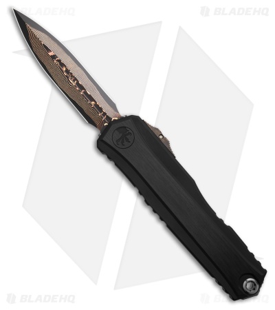 Microtech Cypher II D/E OTF Knife Black Hefted Aircraft Alloy (3.5" Coppermai)