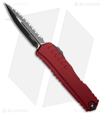 Microtech Cypher II D/E OTF Automatic Knife Merlot Red Al (3.5