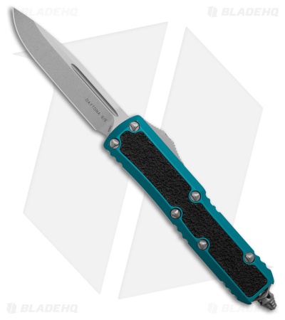 Microtech Daytona S/E OTF Automatic Knife Blue Al + 3M Inlay (3" Stonewash)