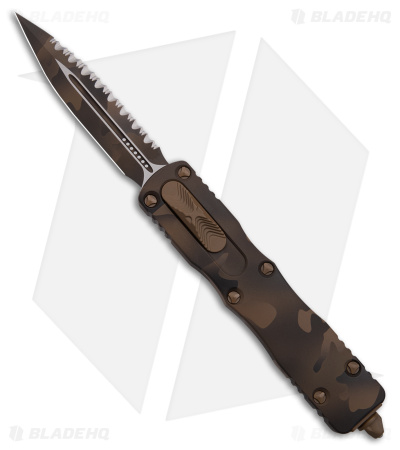 Microtech Dirac D/E Signature Series OTF Automatic Knife Coyote Camo (2.8" Serr)