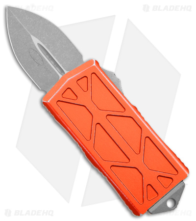 Microtech Exocet Dagger CA Legal OTF Auto Knife Distressed Orange (1.9" ASW)