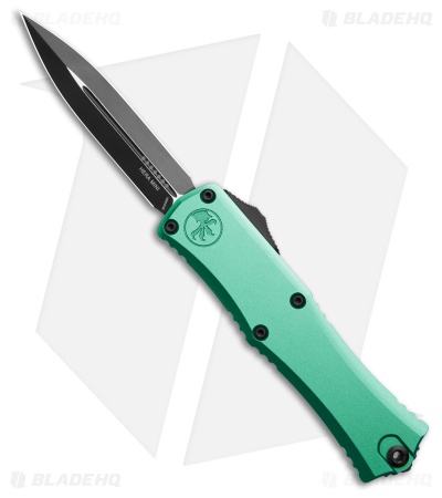 Microtech Hera II Mini D/E OTF Automatic Knife Turquoise Aluminum (2.9" Black)