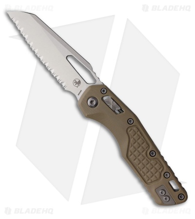 Microtech MSI Sheepsfoot Ram-Lok Knife Tan Frag (3.9" Stonewash Full Serr)