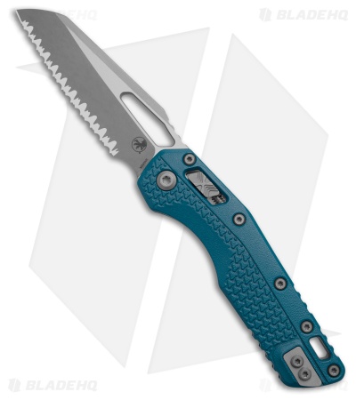 Microtech MSI Ram-Lok Knife Tri Grip Blue Cerakote Polymer (3.9" Apoc Full Serr)